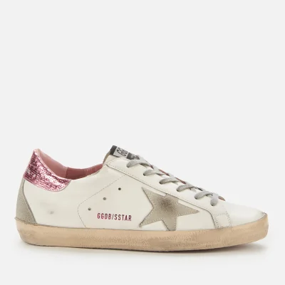 Golden Goose Women's Superstar Leather Trainers - White/Ice/Pink