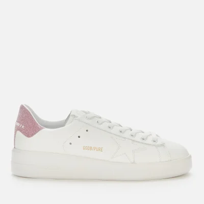Golden Goose Women's Pure Star Leaather Chunky Trainers - White/Pink