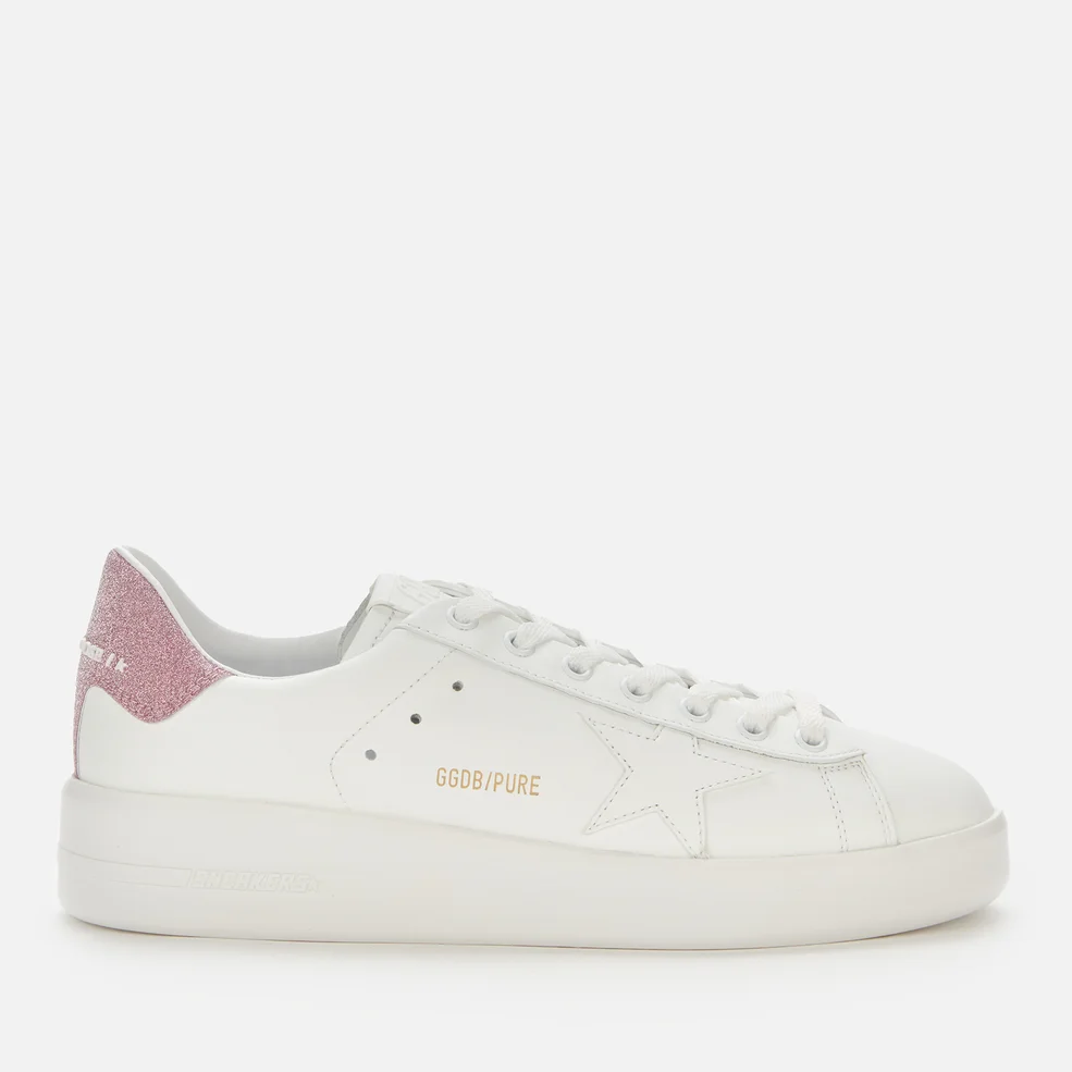 Golden Goose Women's Pure Star Leaather Chunky Trainers - White/Pink Image 1