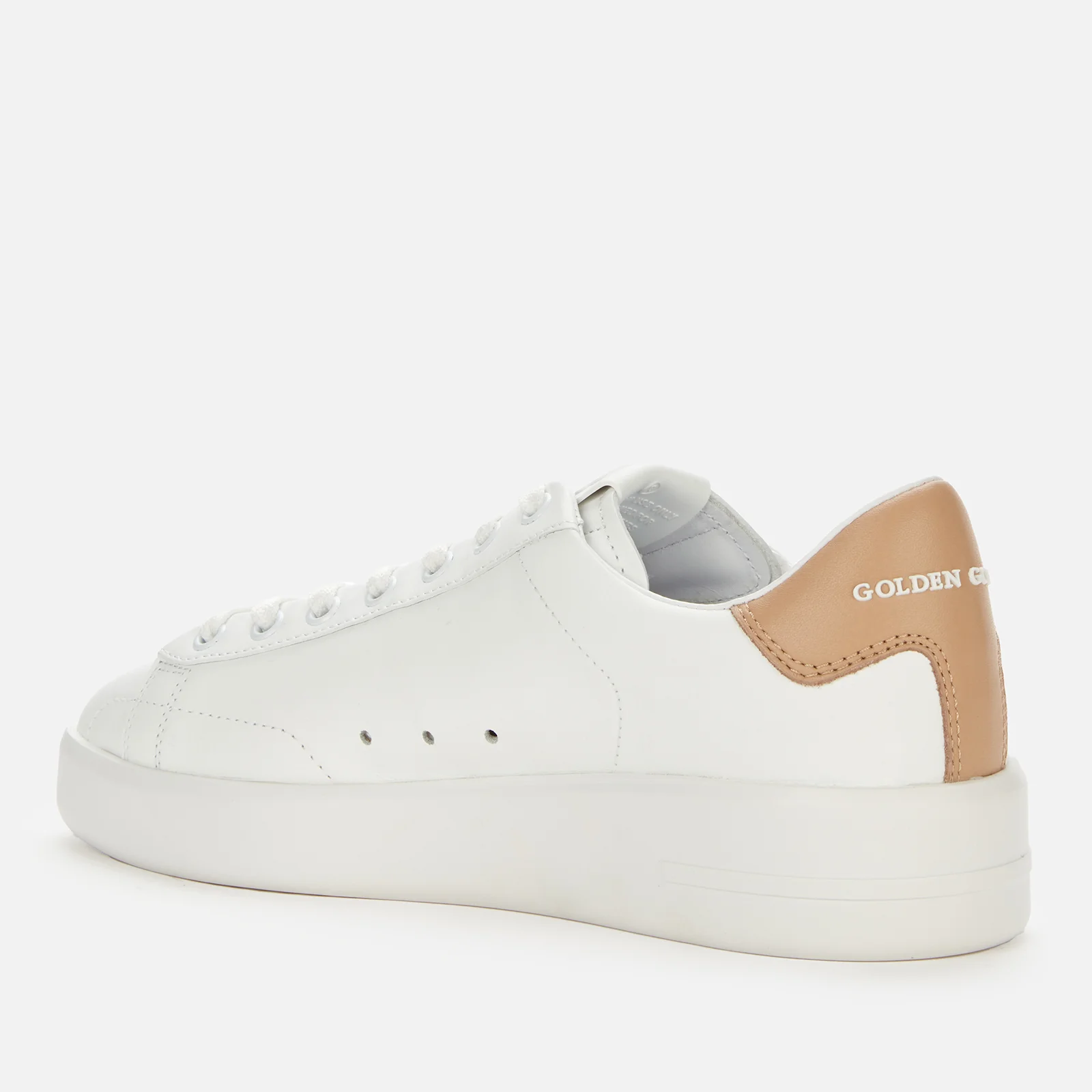 Golden Goose Women's Purestar Leather Chunky Trainers - White/Beige Image 1