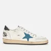 Golden Goose Men's Ball Star Leather Trainers - White/Blue Storm - Image 1