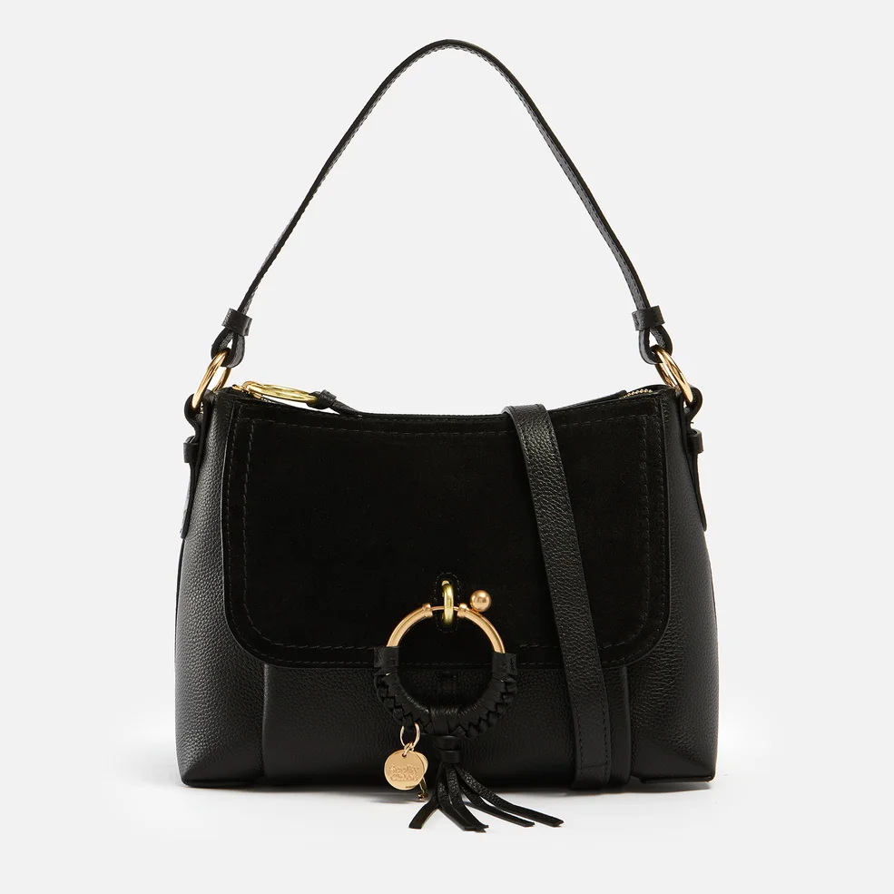 See By Chloé Joan Small Leather and Suede Hobo Bag Image 1