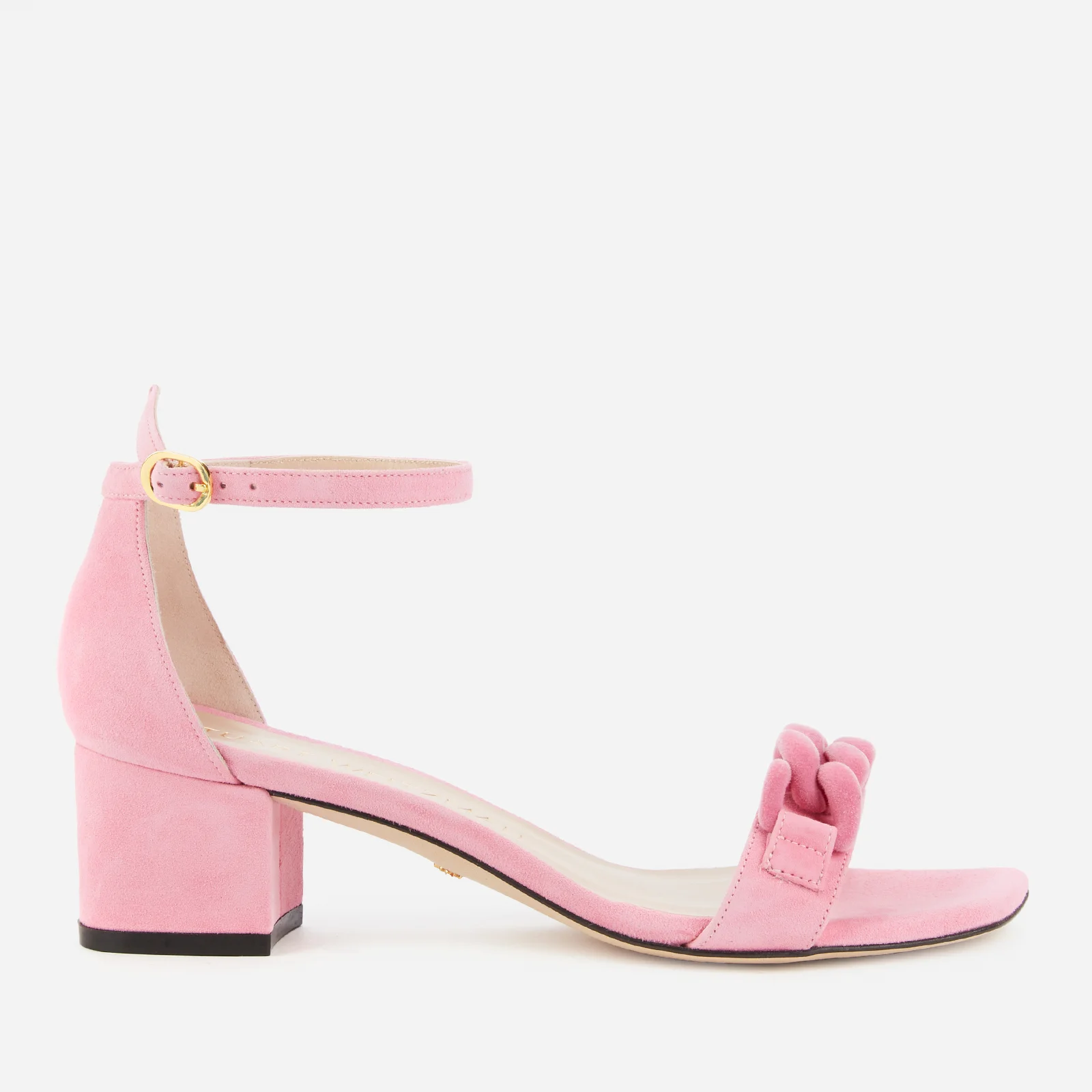 Stuart Weitzman Women's Amelina Chain Block Heeled Sandals - India Pink Image 1