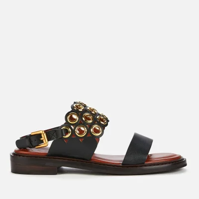 See By Chloé Women's Steffi Leather Flat Sandals - Black
