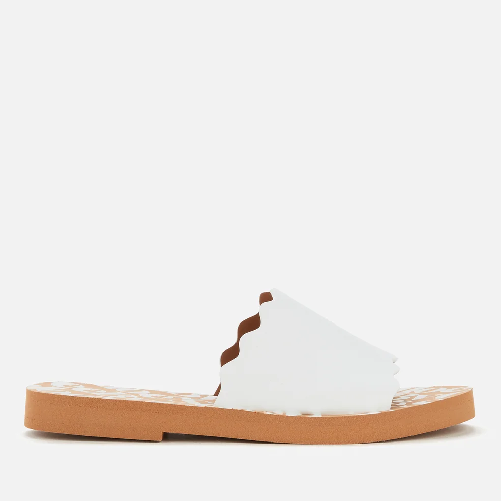 See By Chloé Women's Essie Leather Slide Sandals - White Image 1