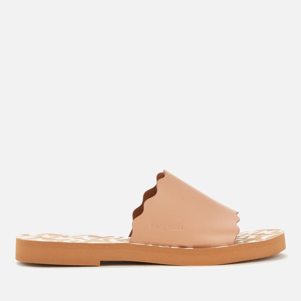 See By Chloé Women's Essie Leather Slide Sandals - Light Rose Image 1