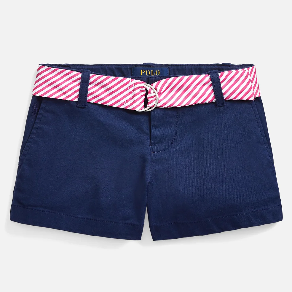 Polo Ralph Lauren Girls' Belted Shorts - Navy Image 1
