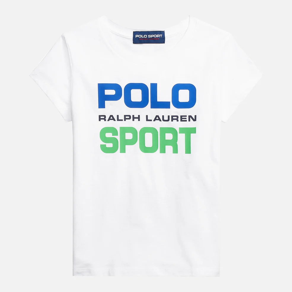 Polo Ralph Lauren Girls' Graphic Logo T-Shirt - White Image 1