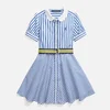 Polo Ralph Lauren Girls' Oxford Shirt-Dress - Blue - Image 1