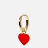 Wilhelmina Garcia Women's Heart Earring - Gold - Image 1