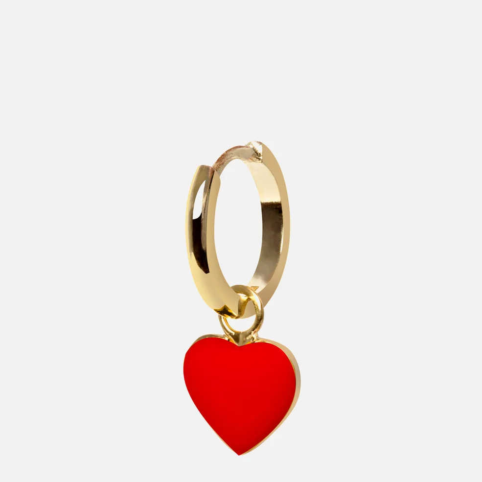 Wilhelmina Garcia Women's Heart Earring - Gold Image 1