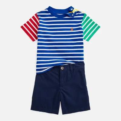 Polo Ralph Lauren Boys' Jersey Shorts Set - Sapphire Star Multi