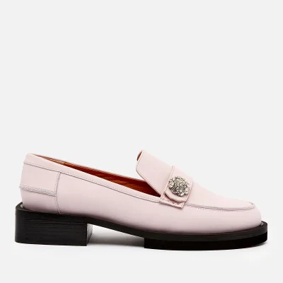 Ganni Women's Leather Loafers - Pale Lilac