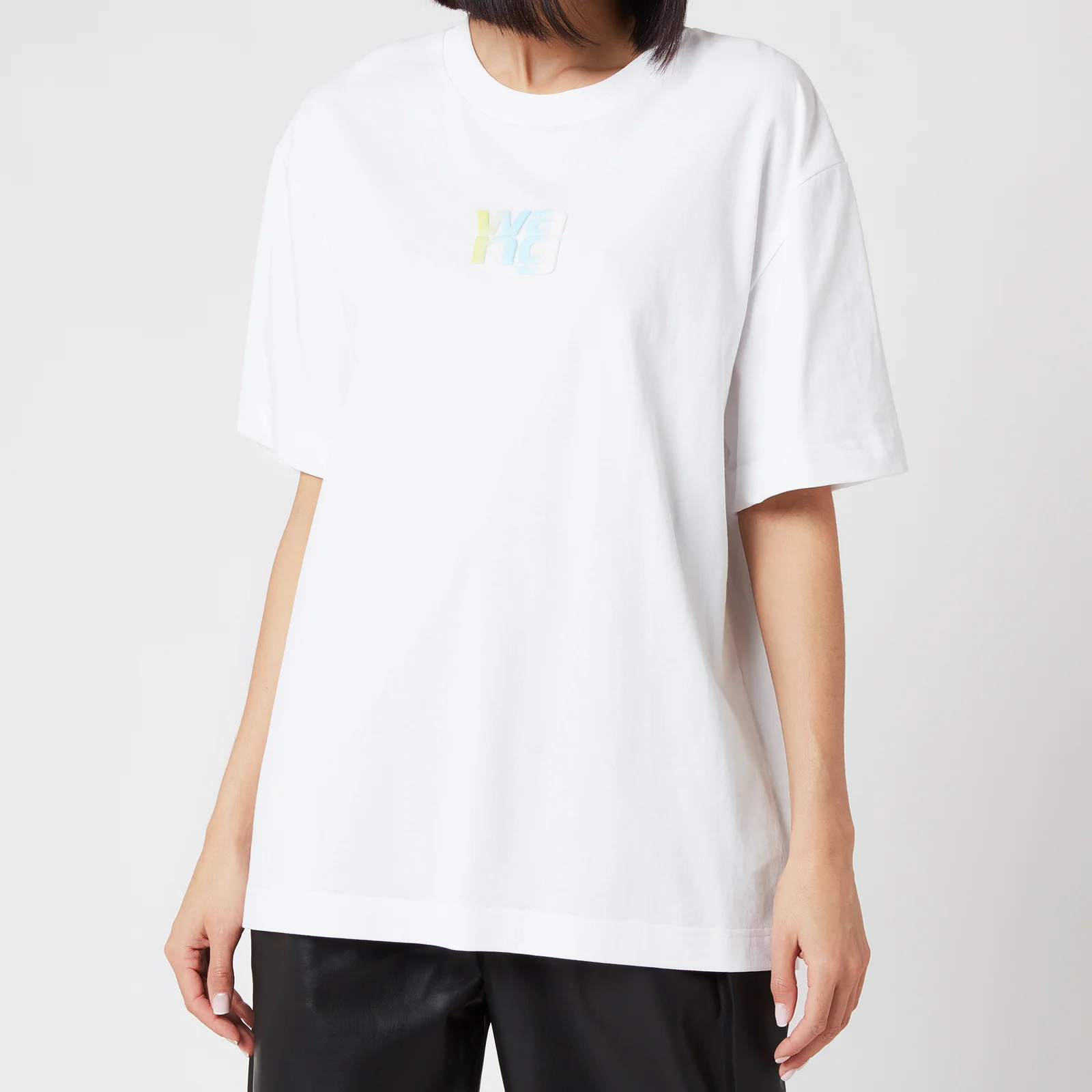 Alexander Wang Women's Short Sleeve T-Shirt with Ombre Puff Print - White Image 1