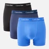Calvin Klein Men's Cotton Stretch 3-Pack Trunks - Black/Blue/Blue - Image 1