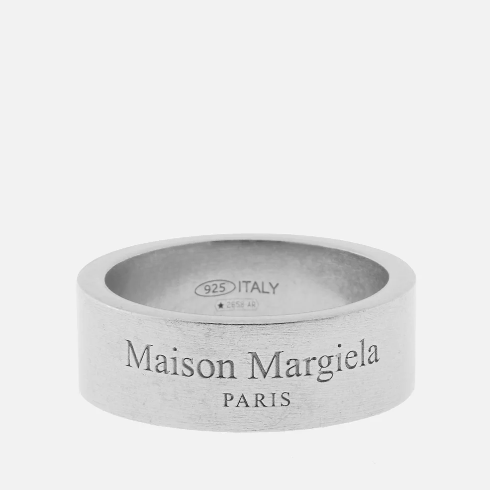 Maison Margiela Men's Palladio Semi Polished Ring - Silver Image 1