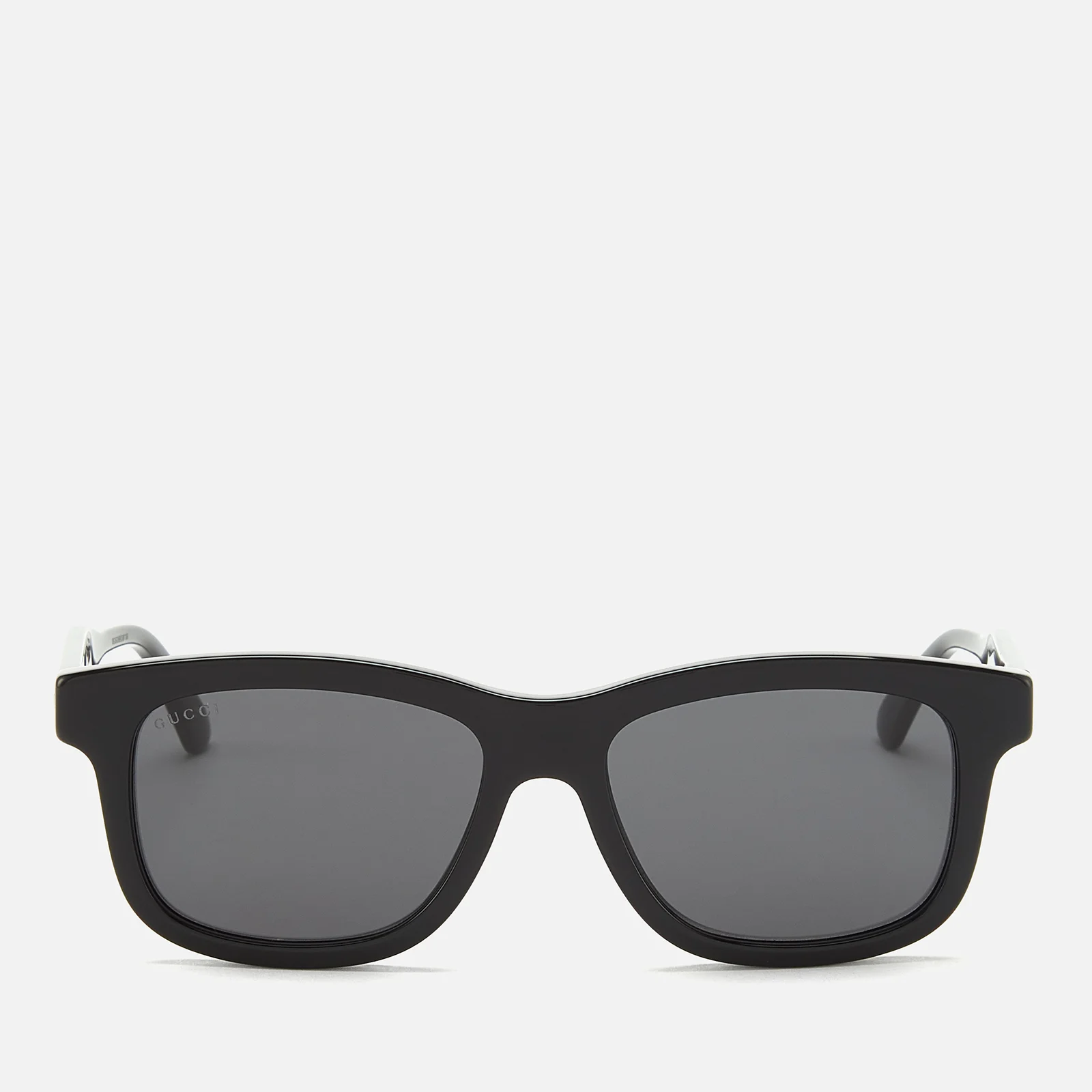 Gucci Men's Acetate Frame Sunglasses - Solid Black Image 1