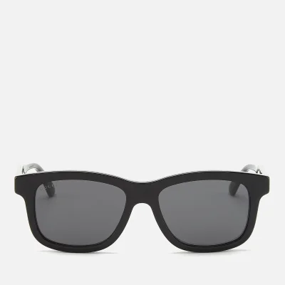 Gucci Men's Acetate Frame Sunglasses - Solid Black