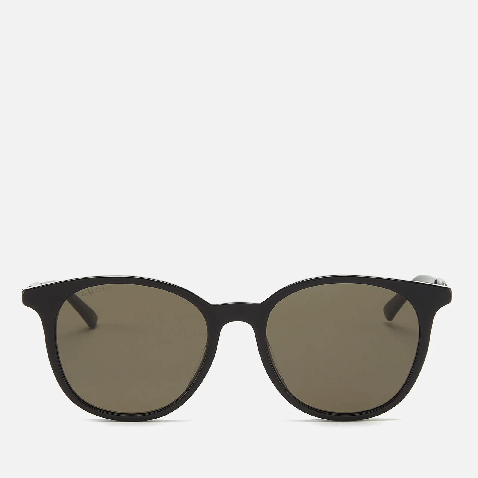 Gucci Men's Acetate Frame Sunglasses - Shiny Solid Black Image 1