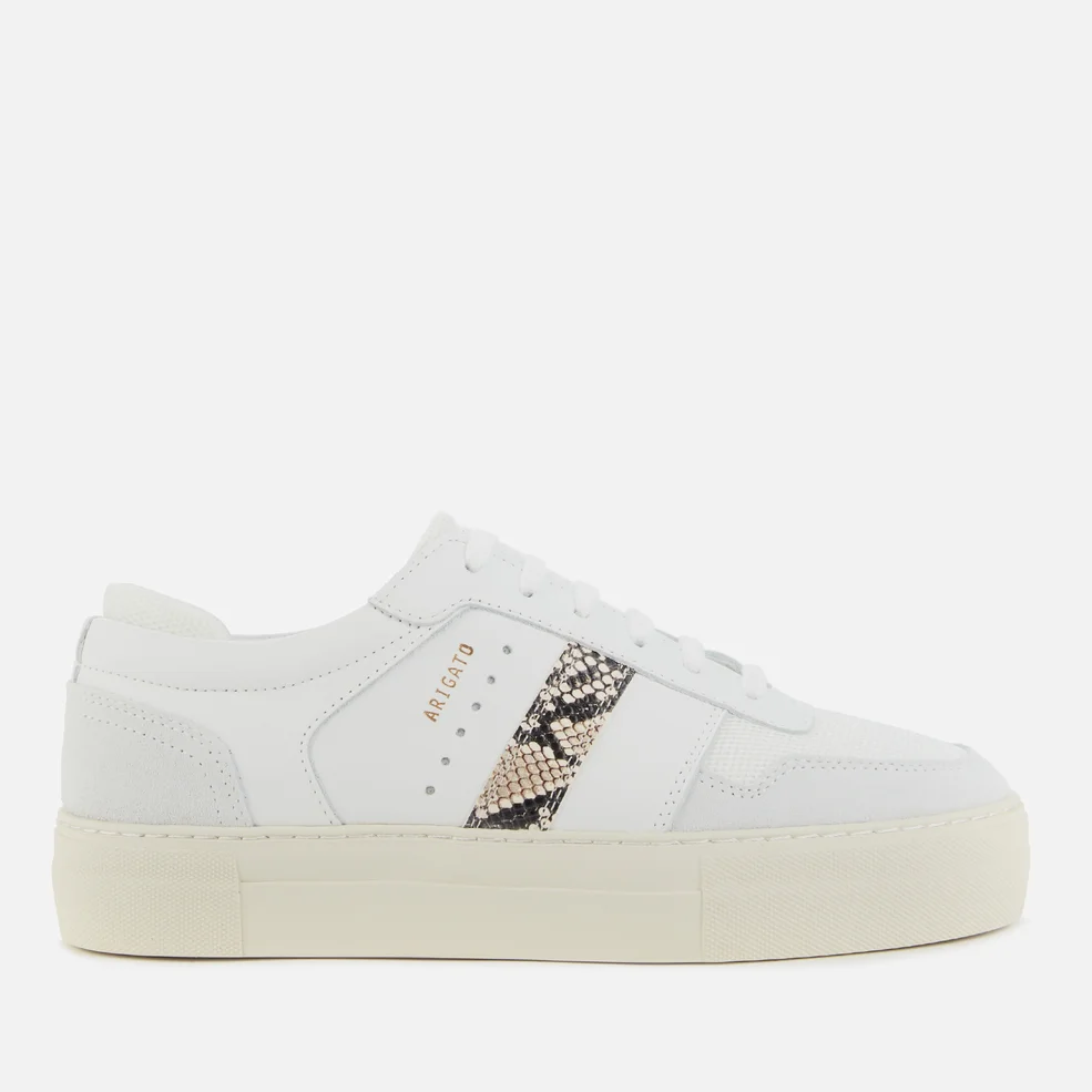 Axel Arigato Women's Detailed Leather Platform Trainers - White/Snake Image 1
