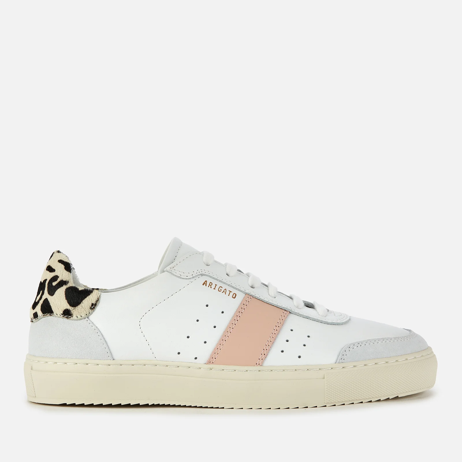 Axel Arigato Women's Dunk V2 Leather Trainers - White/Leopard/Pink Image 1