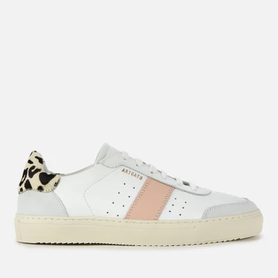 Axel Arigato Women's Dunk V2 Leather Trainers - White/Leopard/Pink