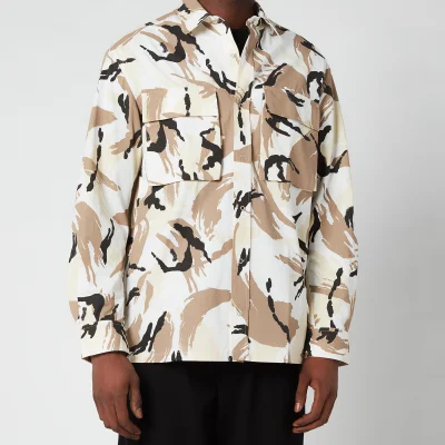 KENZO Men's Tropic Camo Printed Overshirt - Off White