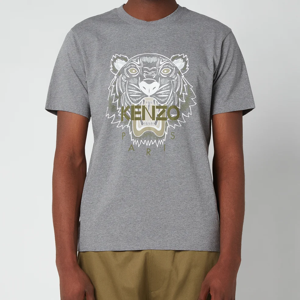 KENZO Men's Tiger Classic T-Shirt - Dove Grey Image 1
