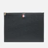 Thom Browne Men's Large Zipper Laptop Holder In Pebble Grain - Black - Image 1
