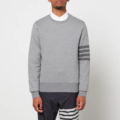 Thom Browne Men's Tonal 4-Bar Loopback Sweatshirt - Medium Grey - 2/M