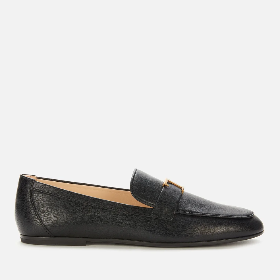 Tod's Women's Gomma Leather Loafers - Black Image 1