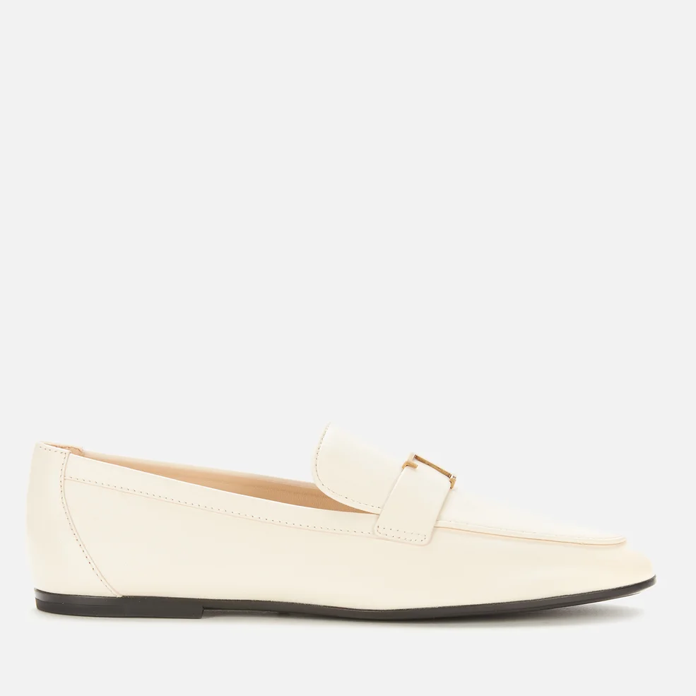 Tod's Women's Gomma Leather Loafers - White Image 1