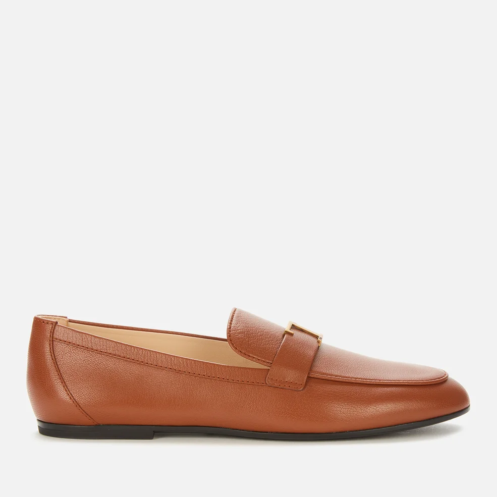 Tod's Women's Gomma Leather Loafers - Tan Image 1