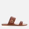 Coach Women's Harlow Leather Sandals - Saddle - Image 1