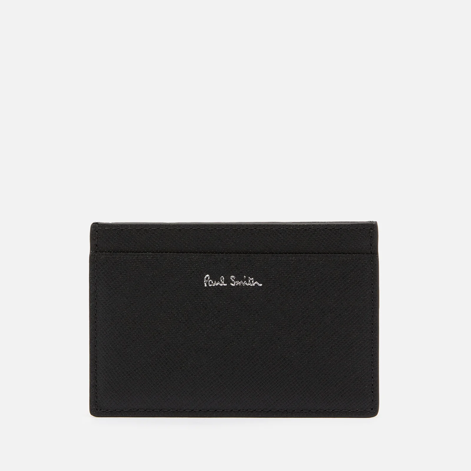 PS Paul Smith Men's Leather Mini Print Credit Card Holder - Black Image 1