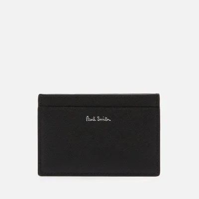 PS Paul Smith Men's Leather Mini Print Credit Card Holder - Black