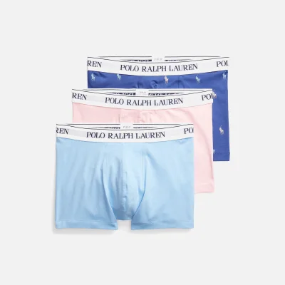 Polo Ralph Lauren Men's Classic 3-Pack Trunks - Rust Pink/Blue Lagoon/Navy AOPP