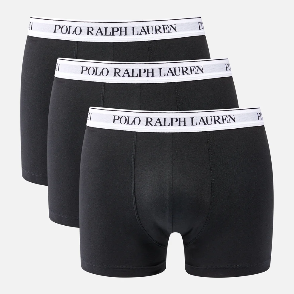 Polo Ralph Lauren Men's Classic 3 Pack Trunks - Black/White Image 1