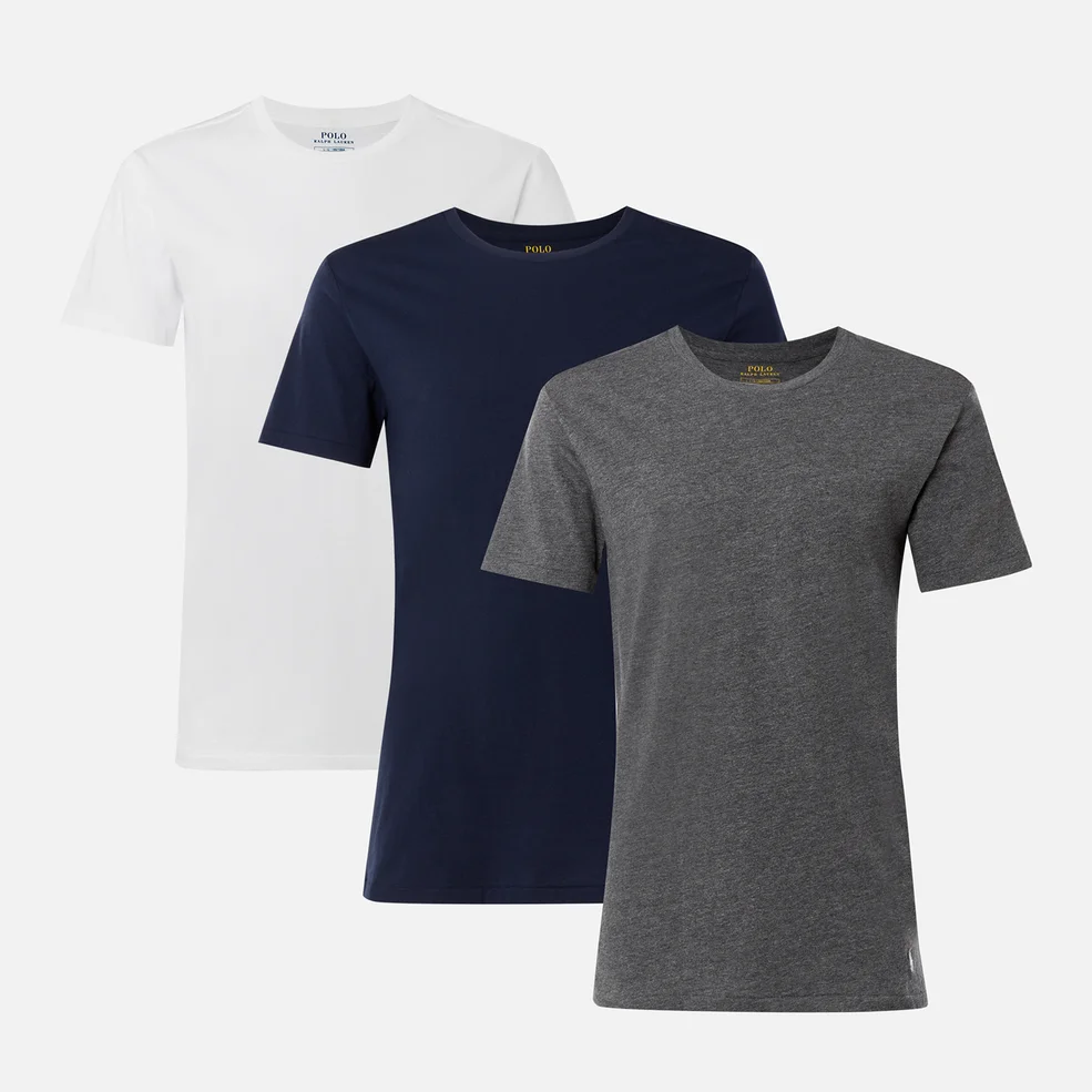 Polo Ralph Lauren Men's 3-Pack T-Shirts - Navy/Charcoal Heather/White Image 1