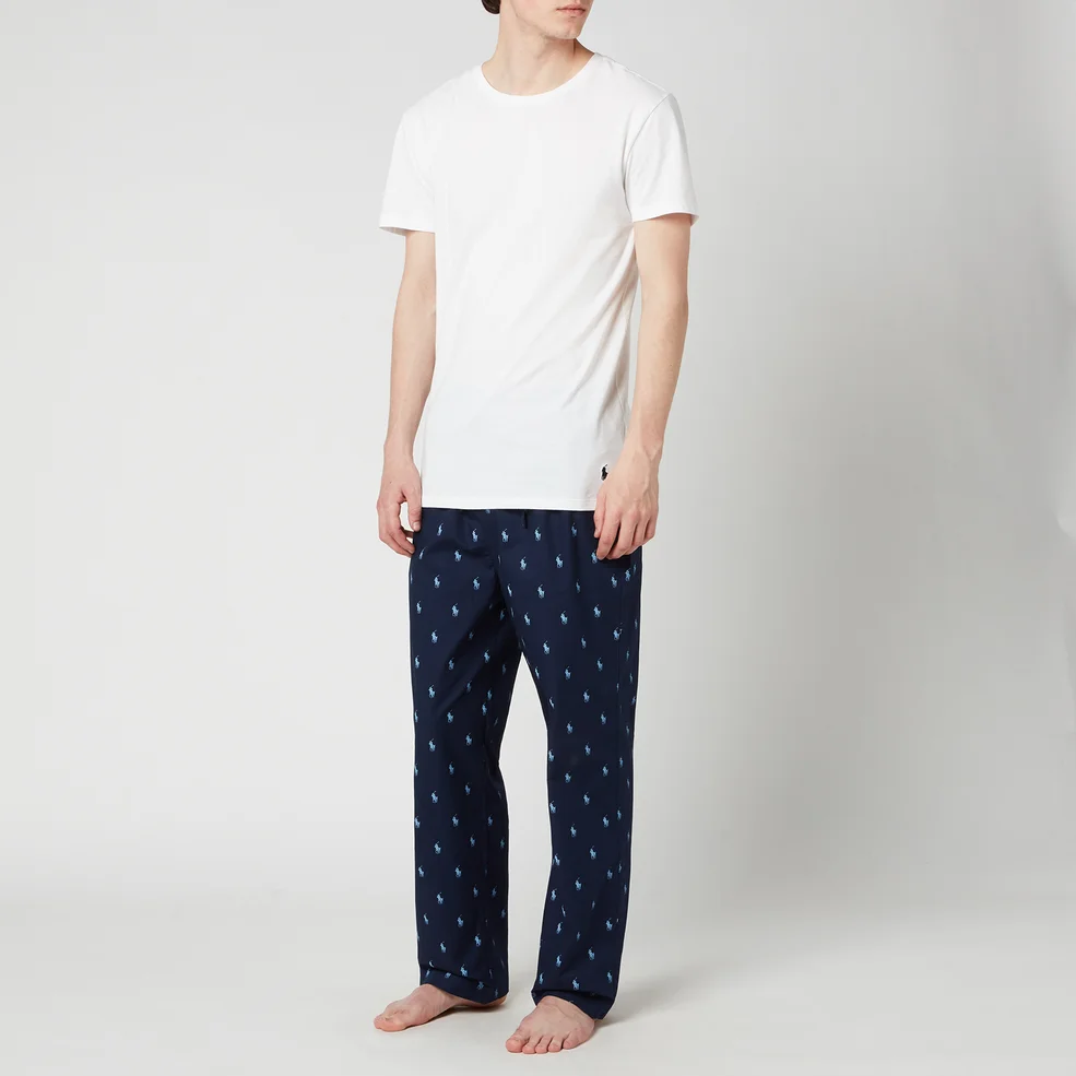 Polo Ralph Lauren Men's Cotton Pyjama Pants - Cruise Navy/Blue Lagoon Image 1
