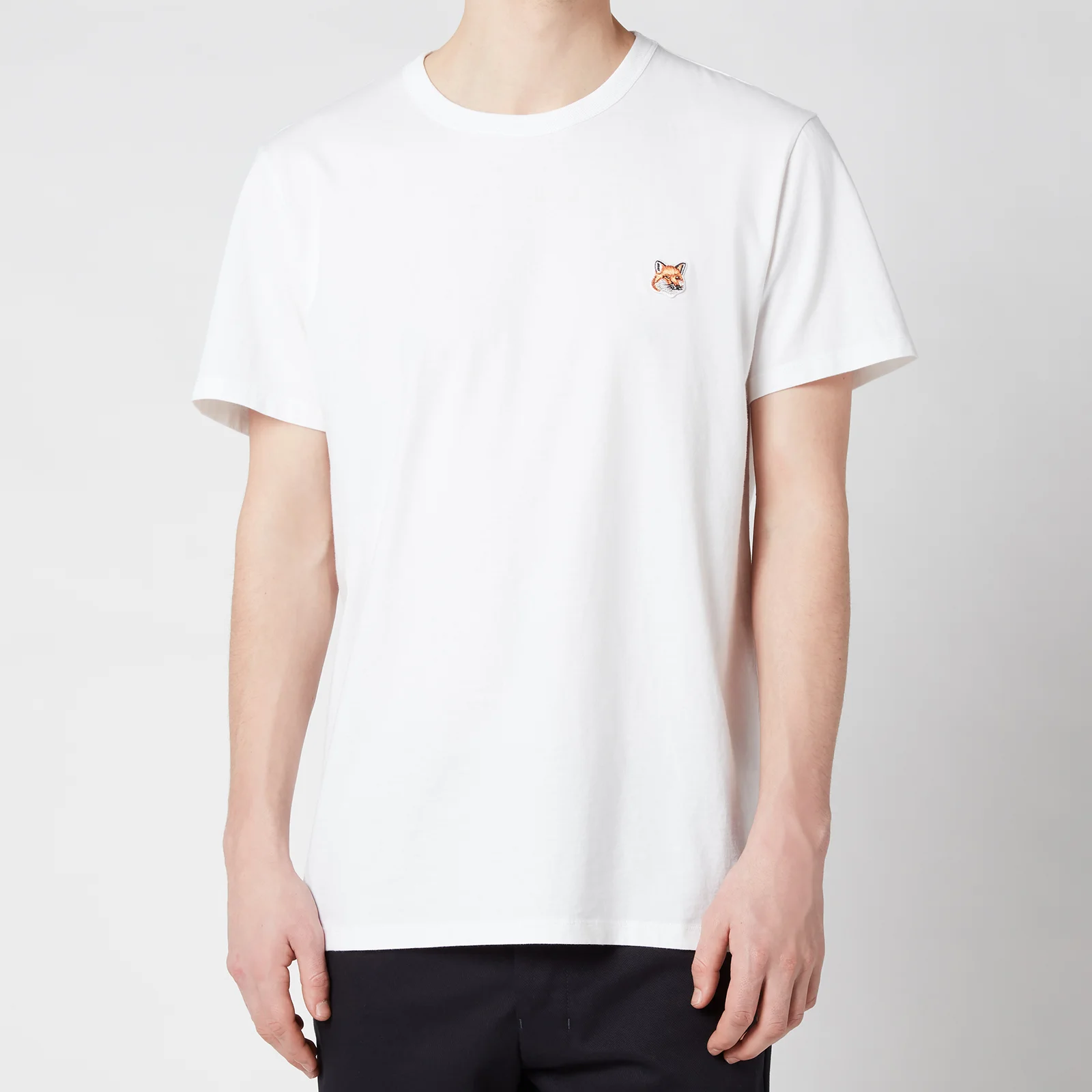 Maison Kitsuné Men's Fox Head Patch Classic T-Shirt - White Image 1
