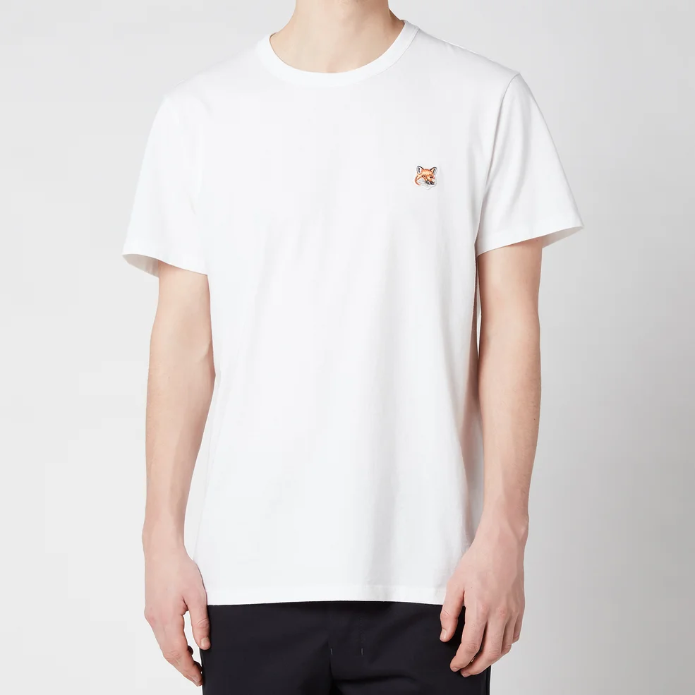 Maison Kitsuné Men's Fox Head Patch Classic T-Shirt - White Image 1