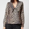 Ganni Women's Printed Cotton Poplin Shirt - Leopard - Image 1
