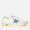 Golden Goose Kids' May Leather and Suede Trainers - White/Ice/Navy Blue - Image 1