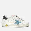 Golden Goose Toddlers' Old School Leather Trainers - White/Light Blue/Black -UK - Image 1
