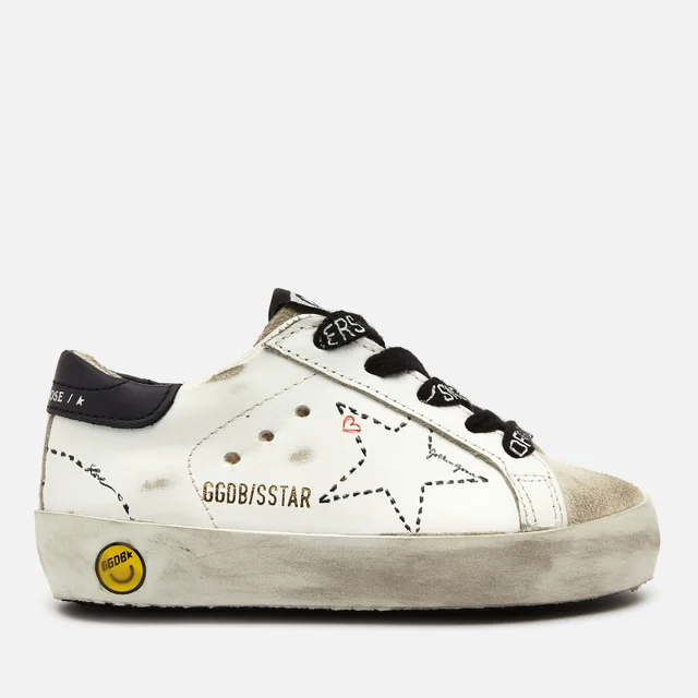 Golden Goose Toddlers' Super Star Family Leather Trainers - White/Ice