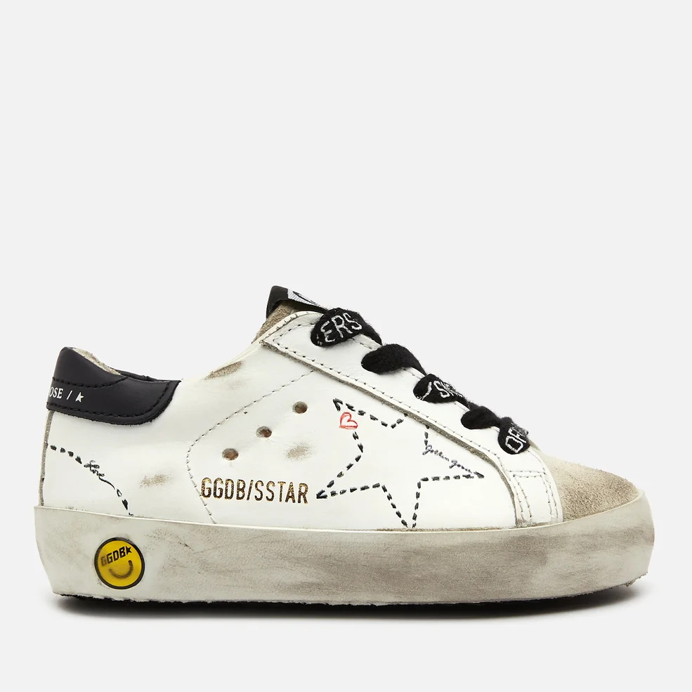 Golden Goose Toddlers' Super Star Family Leather Trainers - White/Ice Image 1