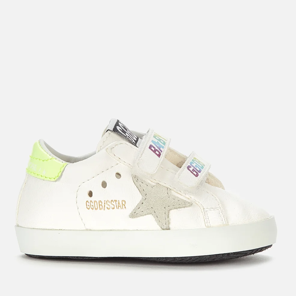 Golden Goose Babies' School Nappa Trainers - White/Ice/Yellow Fluo/Multicolor Image 1