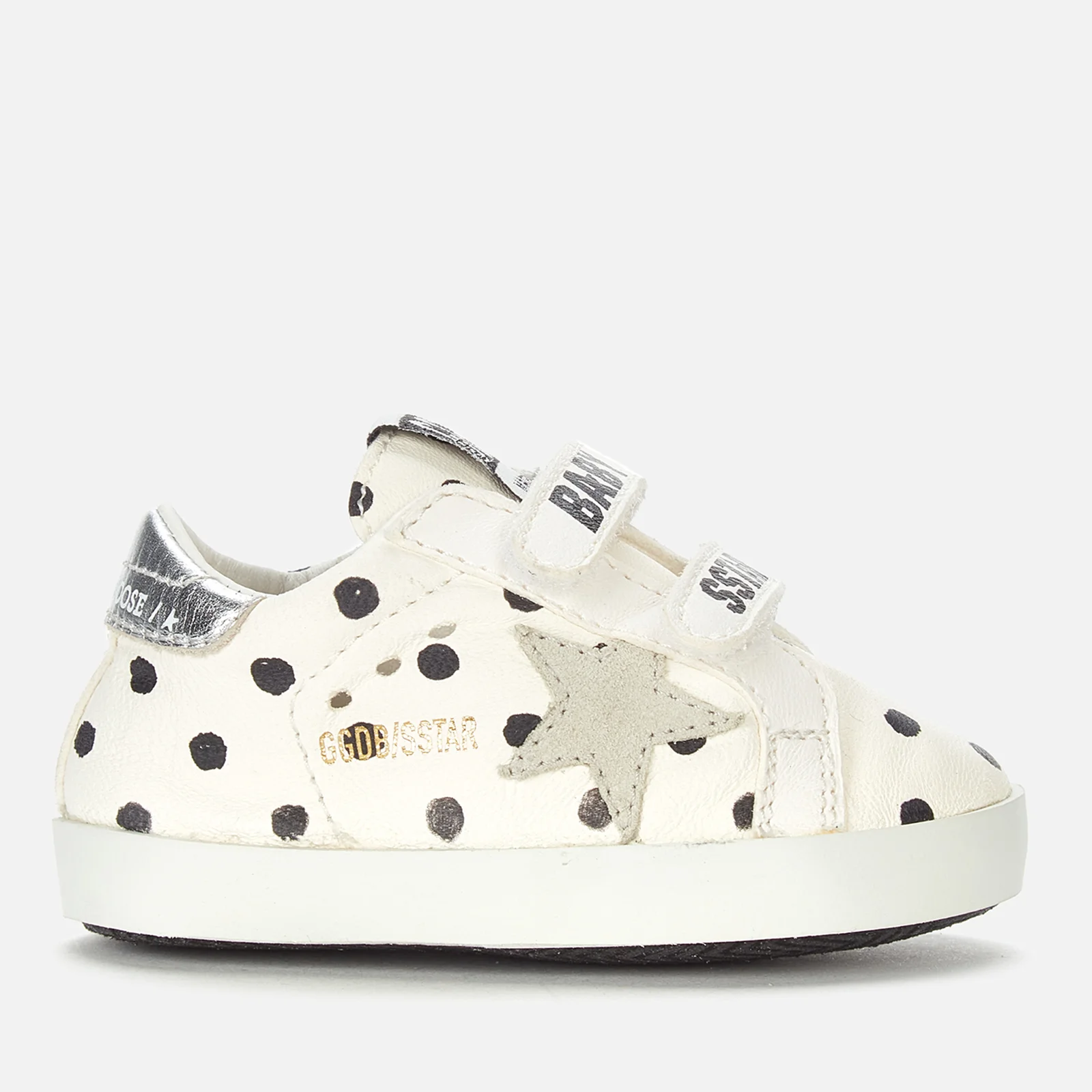 Golden Goose Babies' School Pois Print Trainers - White/Black Pois/Ice/Silver Image 1