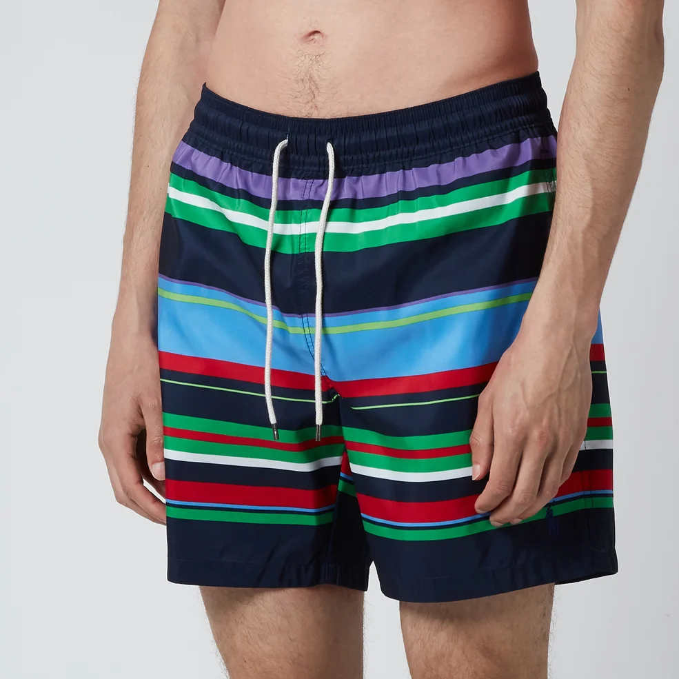 Polo Ralph Lauren Men's Traveler Swim Shorts - Bermuda Multi Stripe Image 1